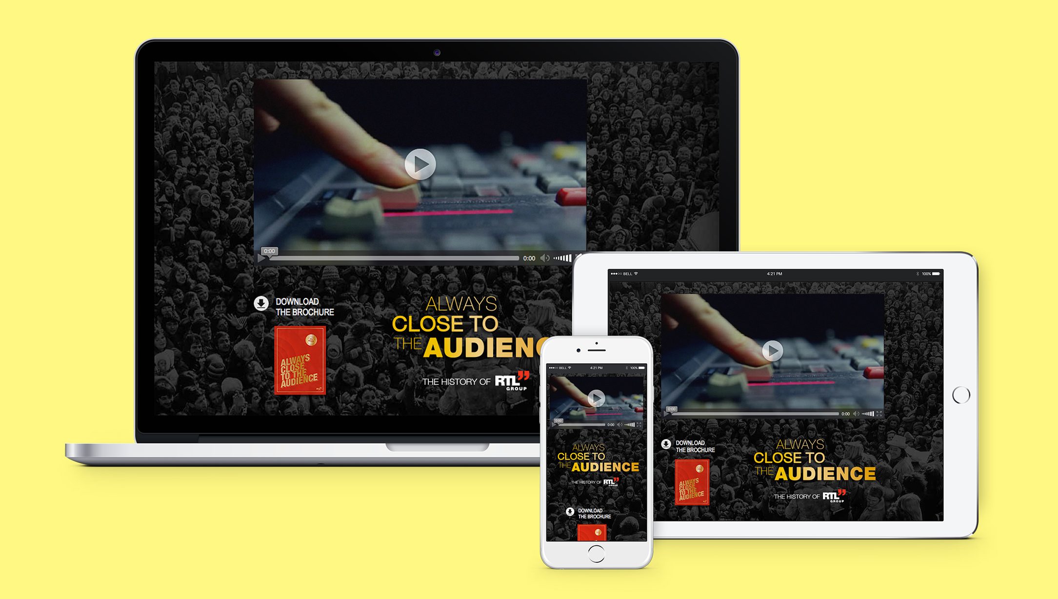 History corporate movie Landing page