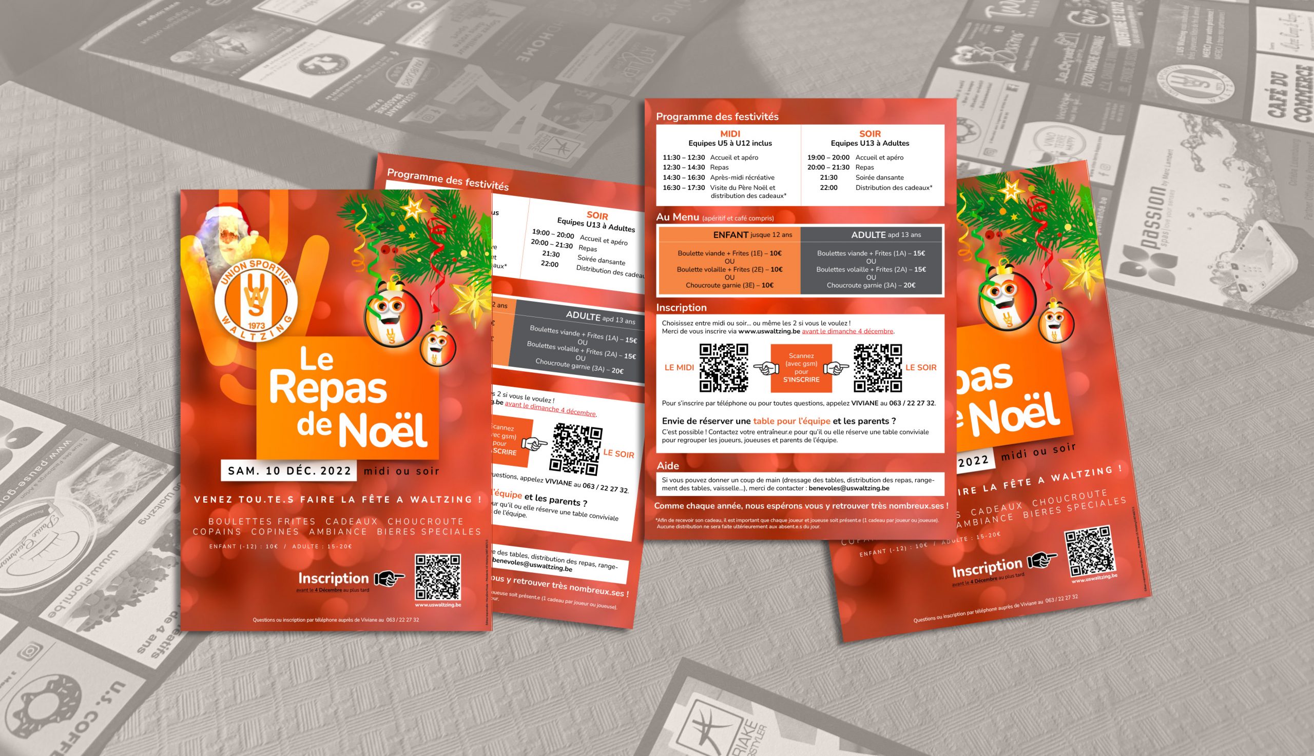 Repas de Noël 2022 - Set de table et Flyer