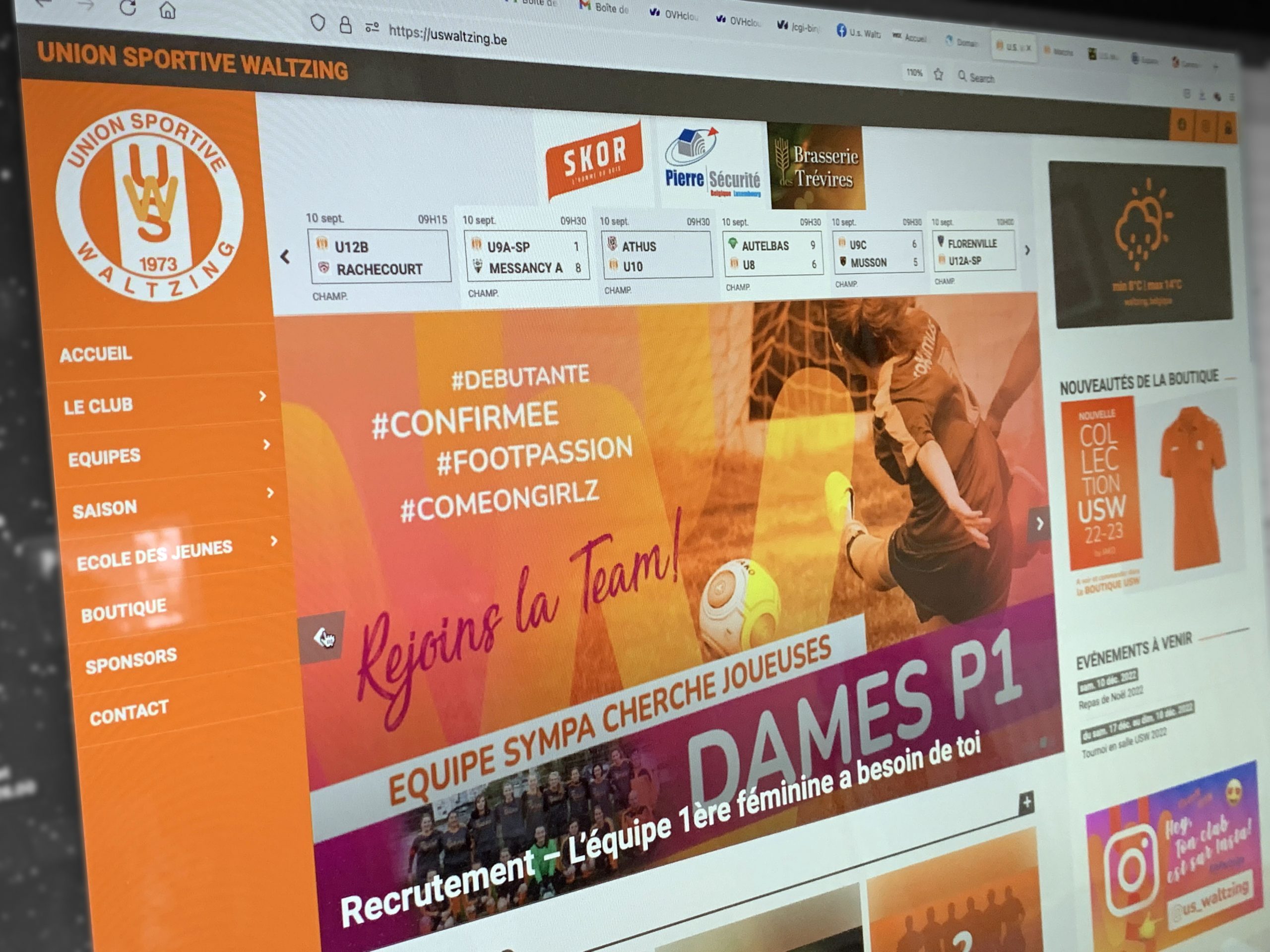 Intranet and website based on Kalisport platform